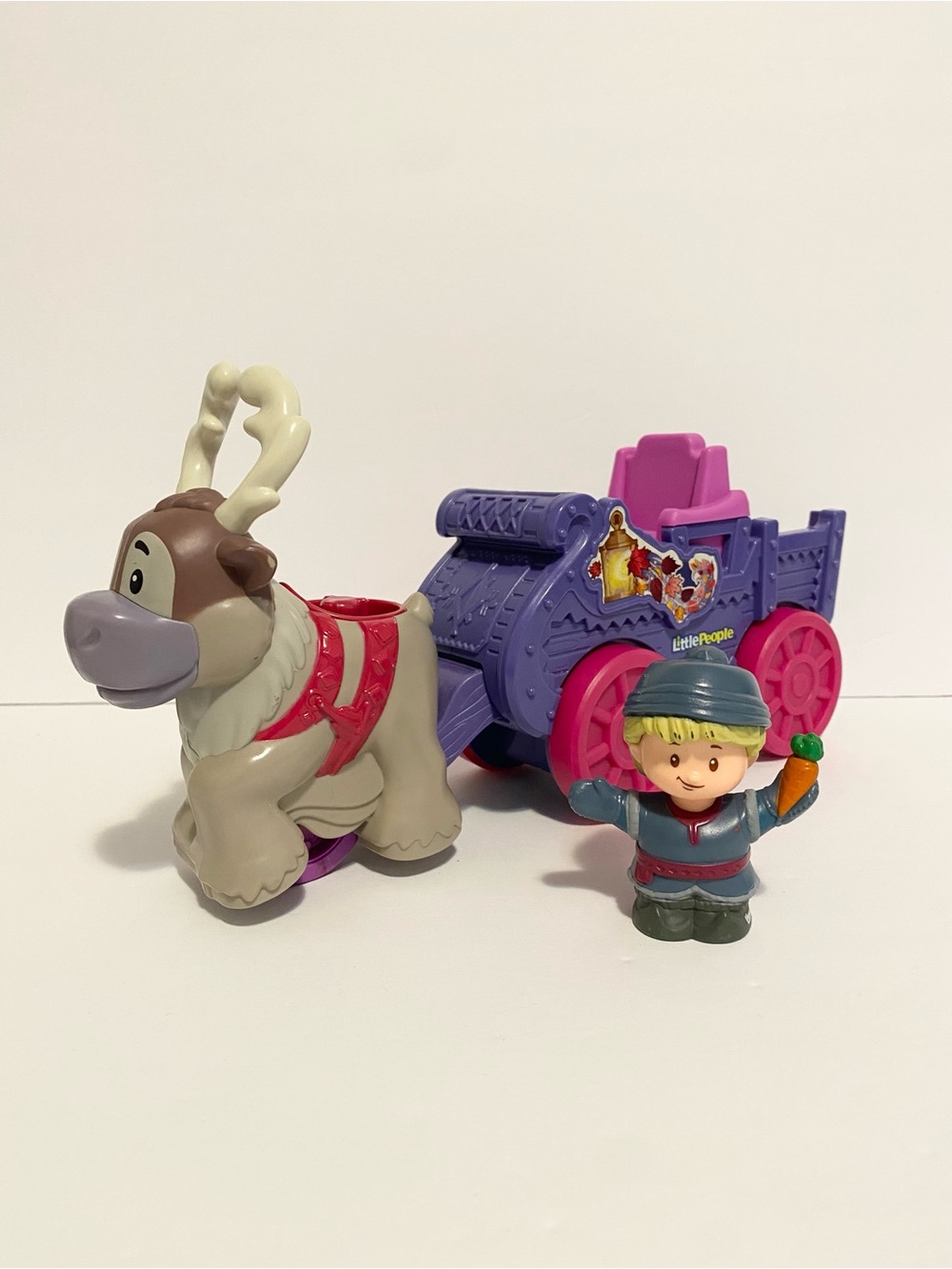 Little People Frozen Disney Playset Sven Kristoff Sleigh Fisher Price Toy Set